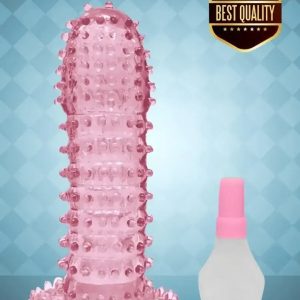Alternative view of Crystal Dotted Color Condom 5 inch