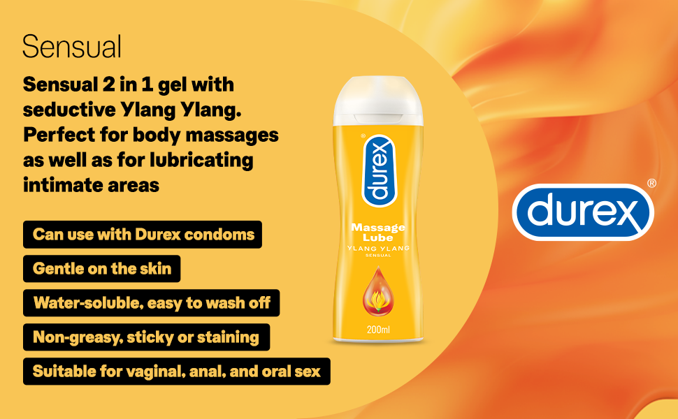 Durex Massage Ylang Ylang Lube Gel 200ml - Image 2