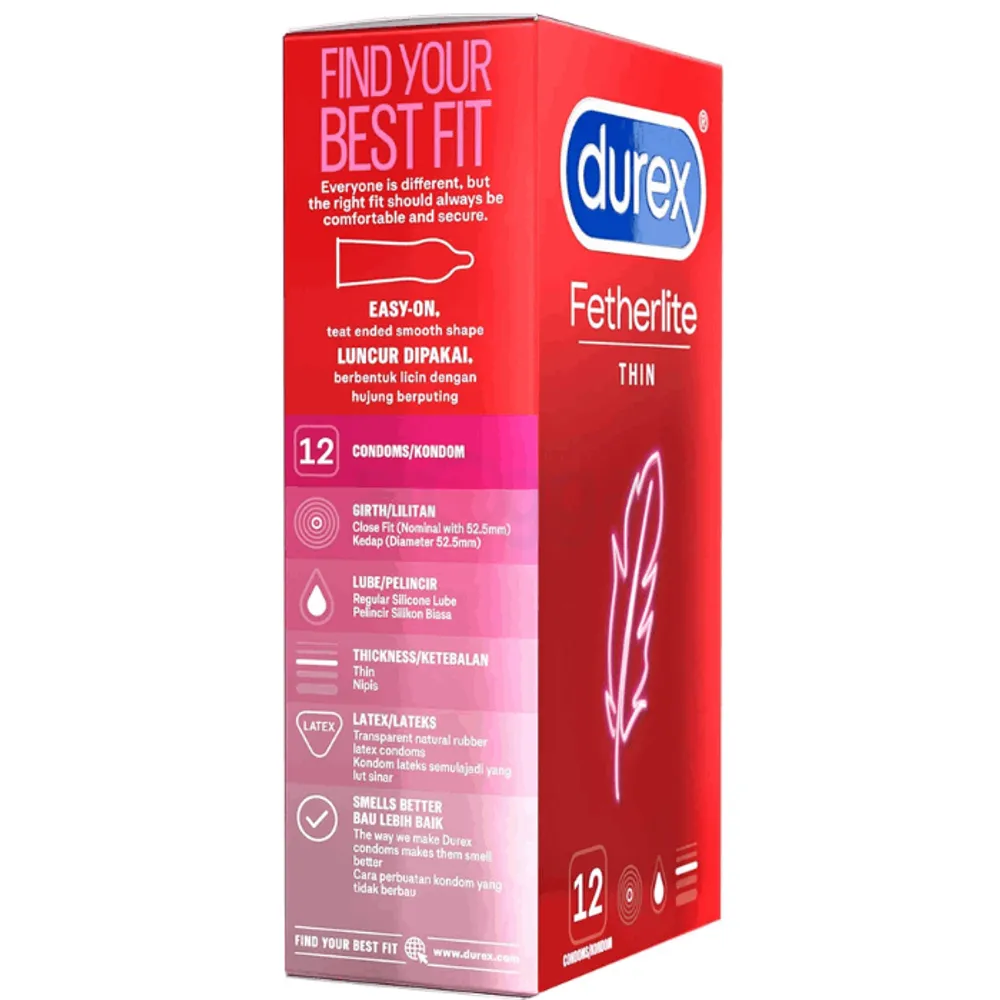 Durex Fetherlite Feel Thin Condoms (12pcs) - Image 2