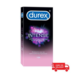Durex Intense Stimulating Gel Dotted and Ribbed Condom 10Pcs