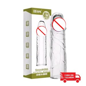 âSuper Silicone Crystal Clear Reusable Dragon Head Condom for Men