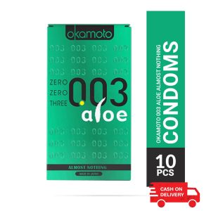 Okamoto 003 Aloe Vera Ultra Thinnest Premium Condom - 10pcs