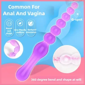 Alternative view of Premium Silicone Beads Anal Butt Plug (9 Inch)