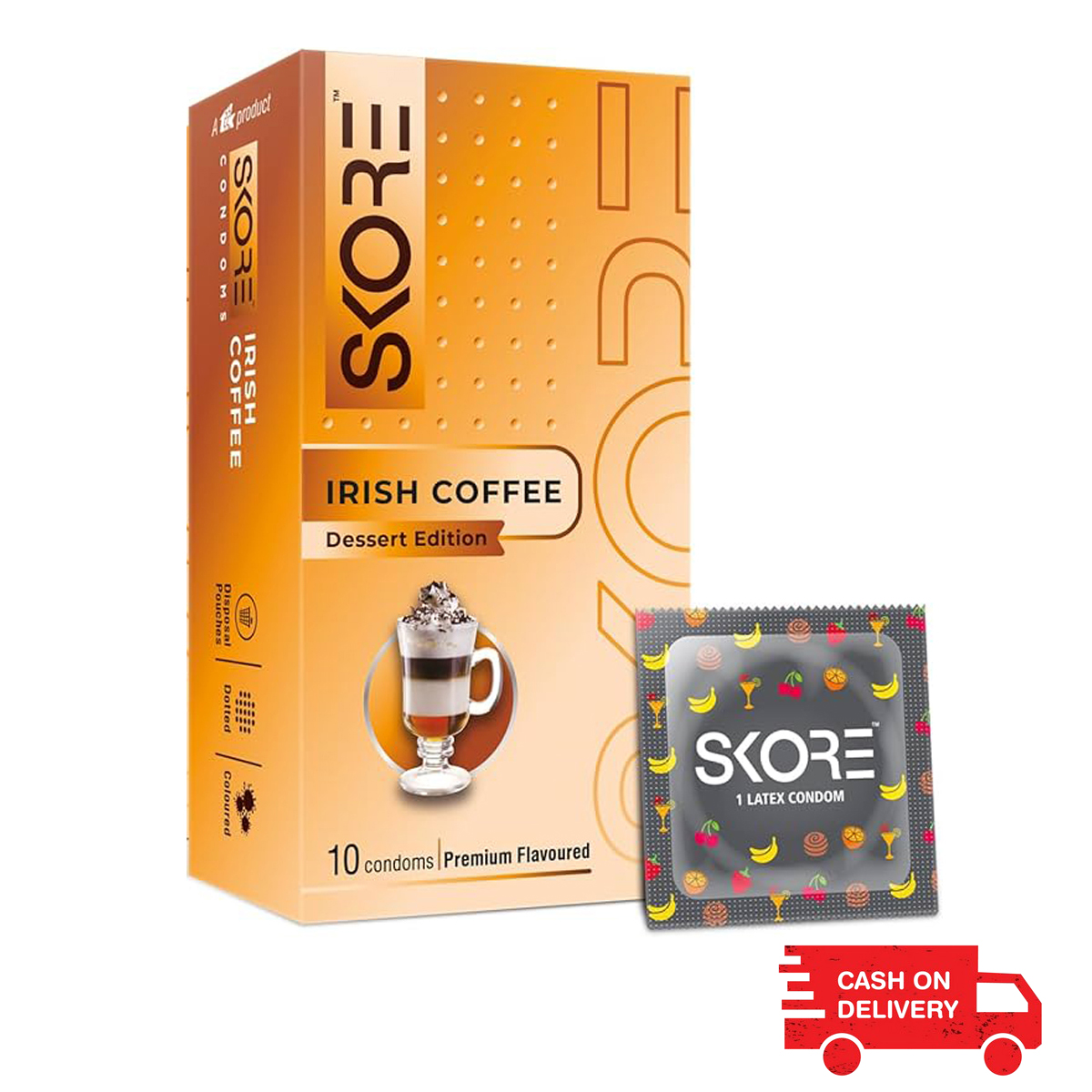 Skore Irish Coffee Premium Flavoured Condoms 10 pcs box