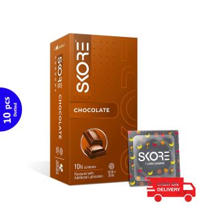 Skore Chocolate Flavoured Heavy Dotted Condoms-10pcs