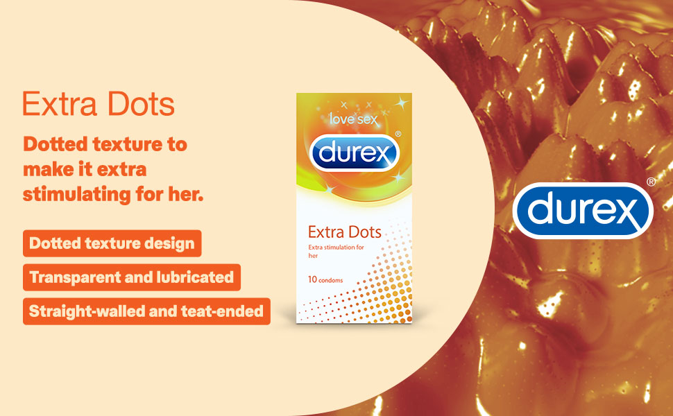 Durex Extra Dotted Extra Stimuletion For Her Condoms- 10 Pcs - Image 3
