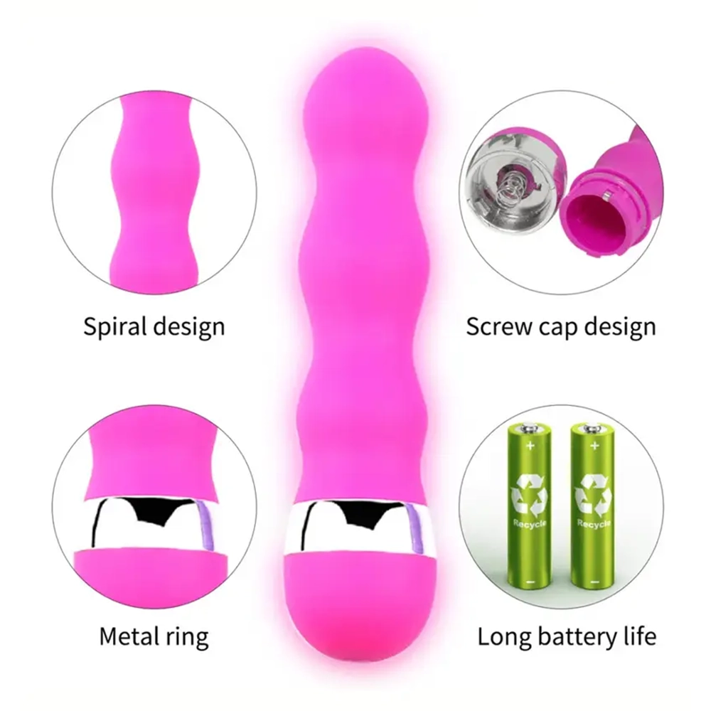 Multi-Speed G Spot Vibrator With Anal Butt Plug for Women (7 inch) - Image 4