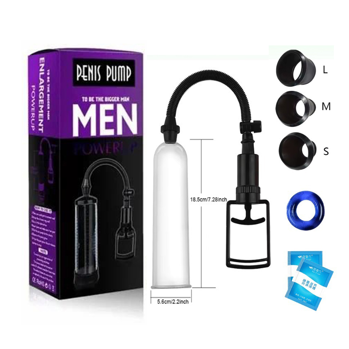 Penis Enlargement Vacuum Penis Pump (7 Inch Cylinder)